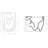 Унитаз приставной безободковый BELBANGO BB105CBR-BB3105SC